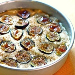 Apple Cake with Roasted Figs