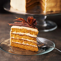 Pumpkin Chocolate Salt Caramel Cake