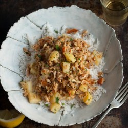 Smoked Fish with Potatoes and Rice