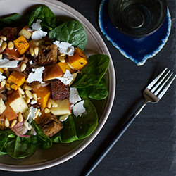 Fall Squash and Apple Bread Salad