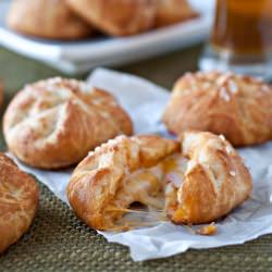 Pizza Stuffed Pretzel Rolls