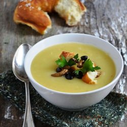 Potato Soup with Pretzel