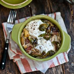 Baked Eggs in Stuffing