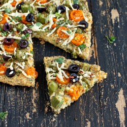 Millet, Chickpea, Kale, and Okra Pizza