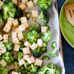 Roasted Broccoli, Tofu, & Jalapenos