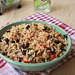 Black Beans & Basil Rice