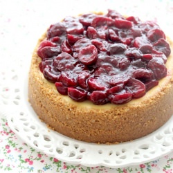 NY Cheesecake with Cherry Topping