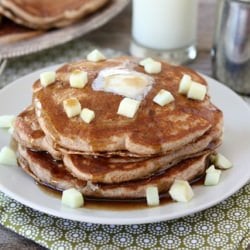 Whole Wheat Apple Cinnamon Pancakes