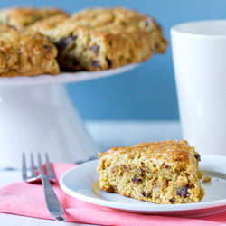 Oatmeal-PB Chocolate Chip Scones