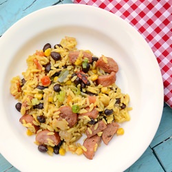Sausage with Yellow Rice