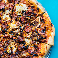 Smoked Turkey Sausage + Apple Pizza