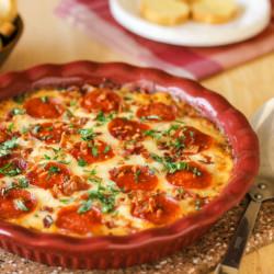 Meat lover’s 4-layer Pizza Dip