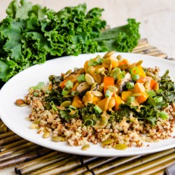 Steamed Squash, Quinoa, and Tahini Sauce