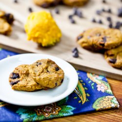 Flourless Pumpkin Choco-Chip Cookie