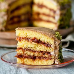 Chai Saffron-Plum Cake