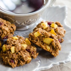 Soft Cran Apple Oatmeal Cookies