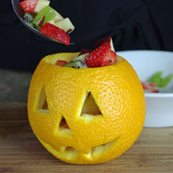 Jack O’ Lantern Fruit Cups