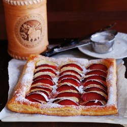 Plum and Apple Tart on Puff Pastry