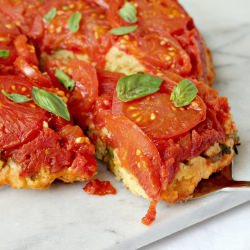 Upside-Down Tomato and Basil Pie