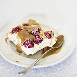 Raspberry Ice Cream Slice