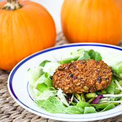 Curried Pumpkin Black Bean Burger