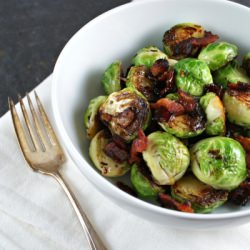 Maple Bacon Braised Brussels Sprout