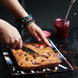 Rhubarb Jam Butter Cake