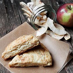 Dried Apple and Cream Cheese Scones