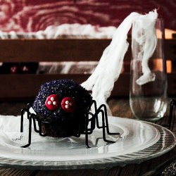Black Velvet Spider Cupcakes