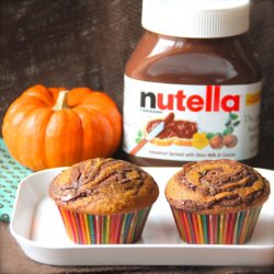 Pumpkin Nutella Swirl Muffins