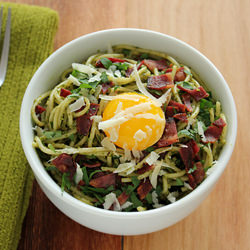 Kale Pesto Breakfast Pasta
