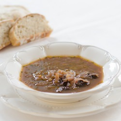 Soup with Red Onion