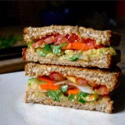 Avocado & Spiced Hummus Sandwich