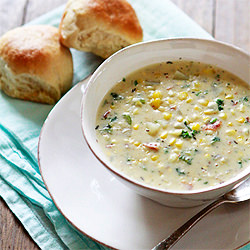 Potato Corn Chowder with Bacon
