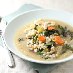 Chicken, Barley, & Swiss Chard Soup