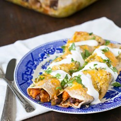 Sweet Potato Black Bean Enchiladas