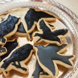 Iced Blackbird Sugar Cookies