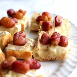 Roasted Grape, Brie, Honey Crostini