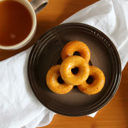 Mini Pumpkin Donuts, Glazed