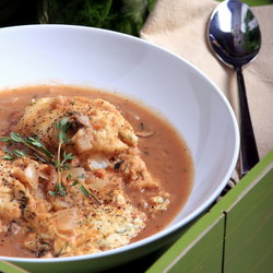 Bean Soup with Dill Dumplings