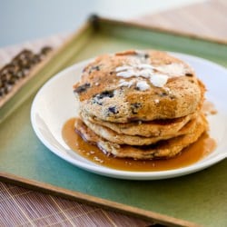 Lemon Blueberry Oatmeal Pancakes