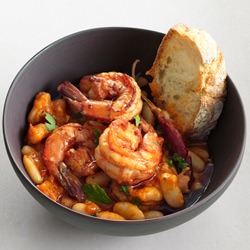 Garlic Shrimp and White Beans