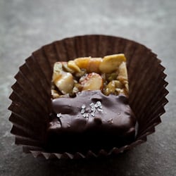 Dark Chocolate Dipped Nut Bites