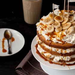 Banana Cake with Caramel Sauce