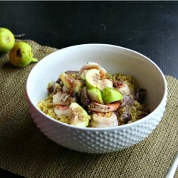 Shrimp with Goat Cheese Quinoa