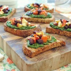 Kale Pesto Crostini