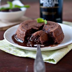Chocolate Mint Stout Lava Cake