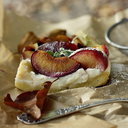 Cake with Thyme, Apples and Plums