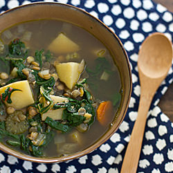 Chard, Lentil & Potato Soup