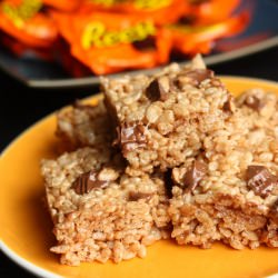 Peanut Butter Rice Krispies Squares